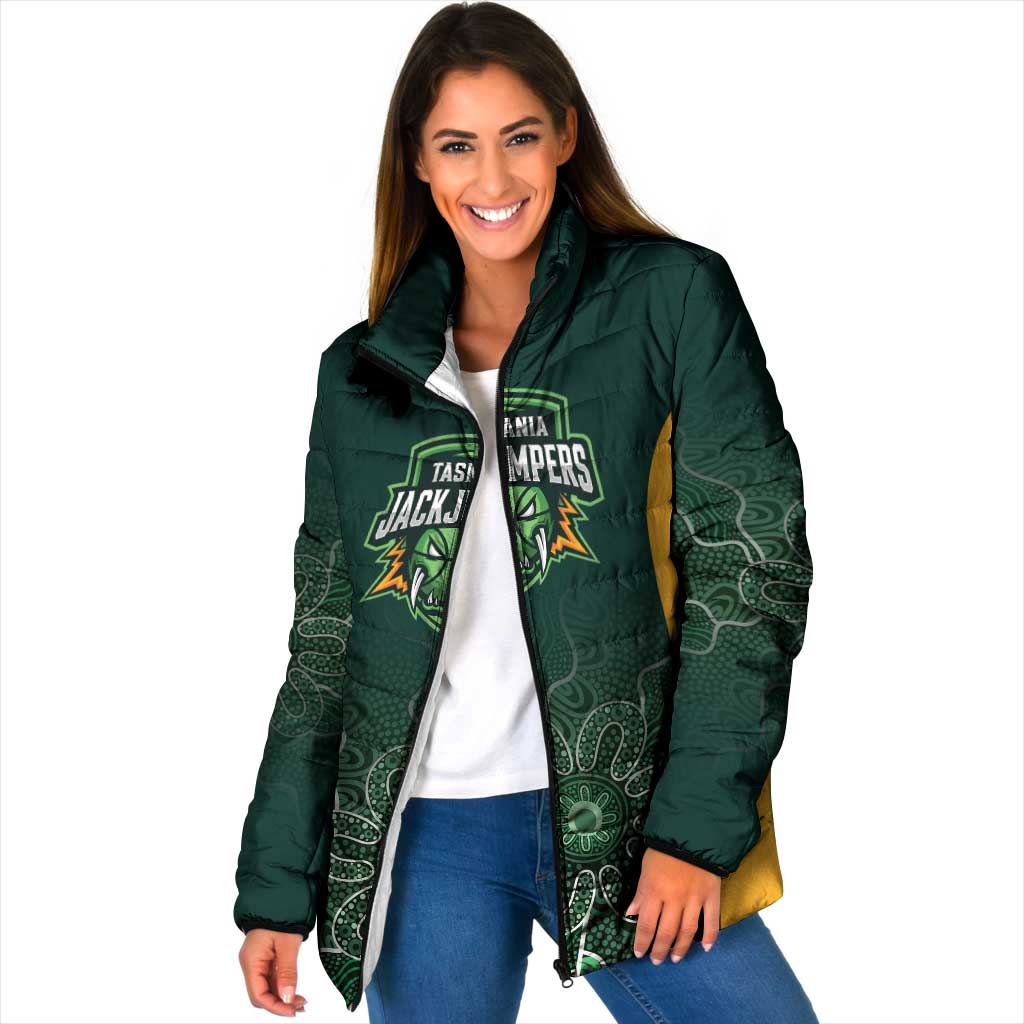 Basketball Custom Tasmania Padded Jacket Simple Australian Dot Art - Aussie Hoodie