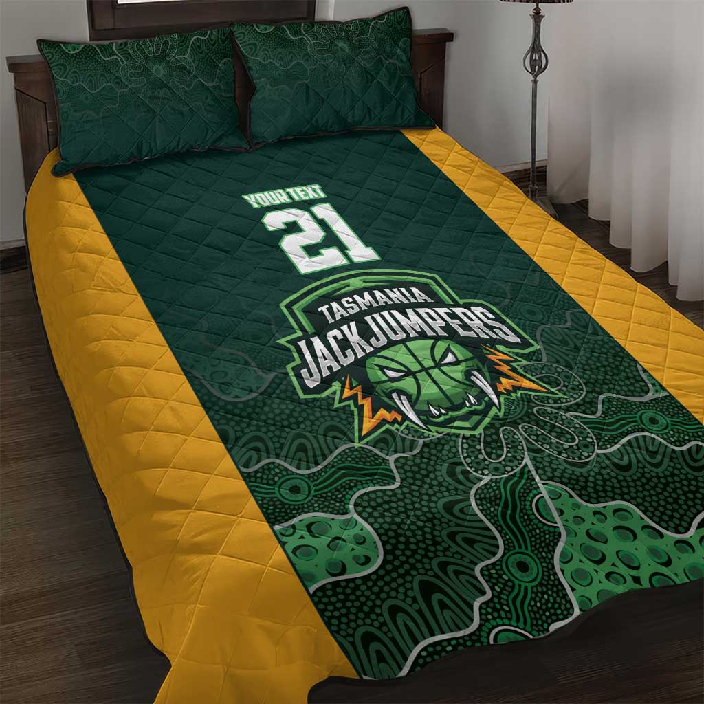 Basketball Custom Tasmania Quilt Bed Set Simple Australian Dot Art - Aussie Hoodie