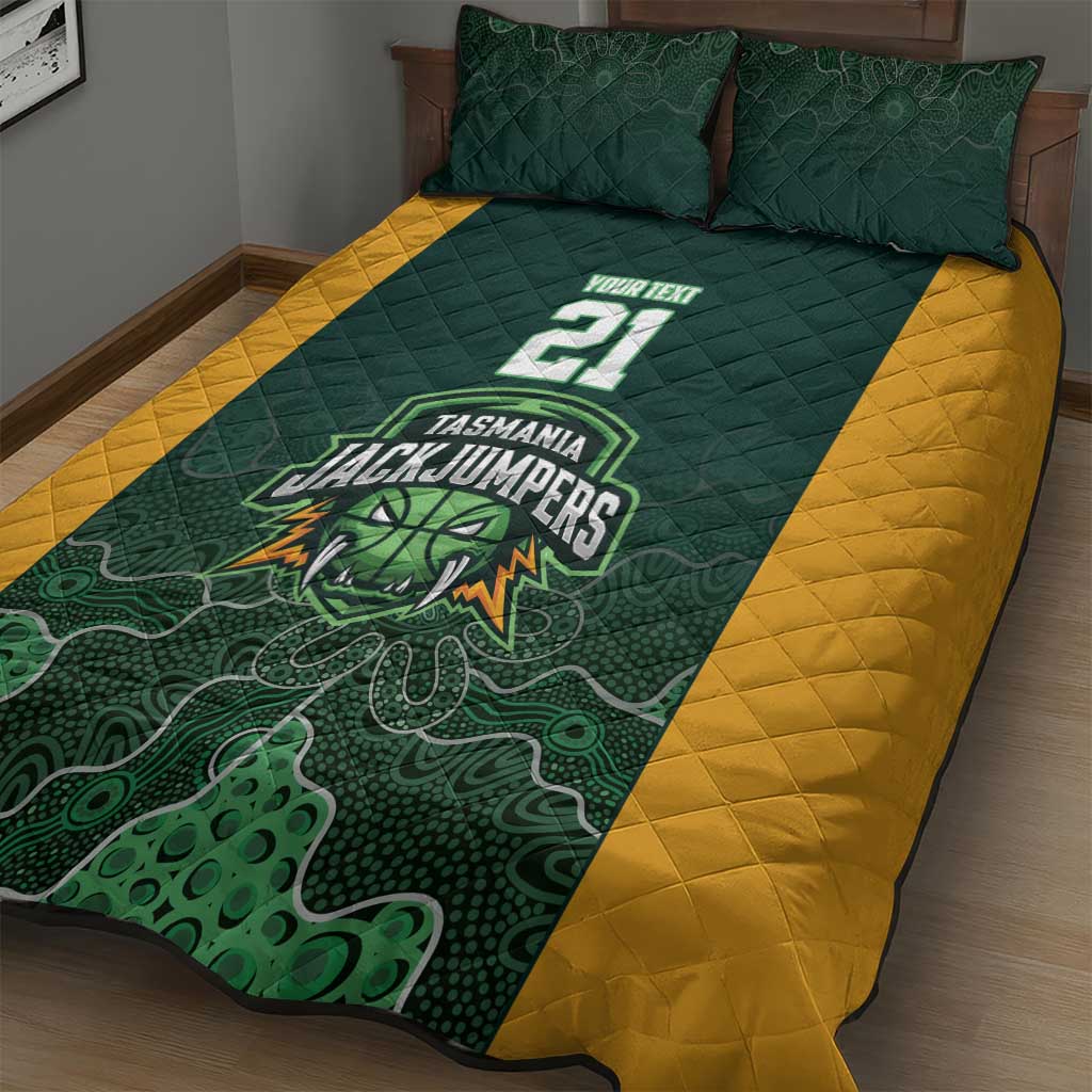Basketball Custom Tasmania Quilt Bed Set Simple Australian Dot Art - Aussie Hoodie