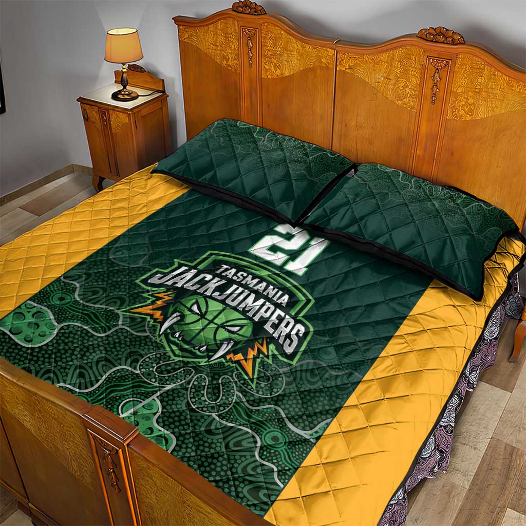 Basketball Custom Tasmania Quilt Bed Set Simple Australian Dot Art - Aussie Hoodie