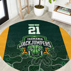 Basketball Custom Tasmania Round Carpet Simple Australian Dot Art - Aussie Hoodie