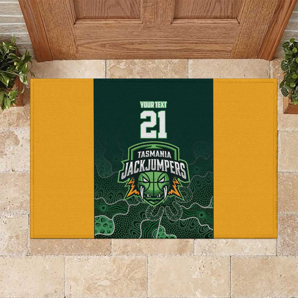 Basketball Custom Tasmania Rubber Doormat Simple Australian Dot Art - Aussie Hoodie