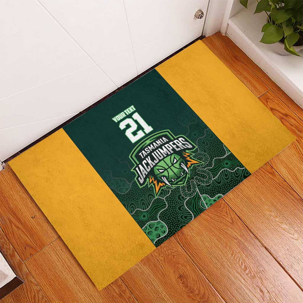 Basketball Custom Tasmania Rubber Doormat Simple Australian Dot Art - Aussie Hoodie