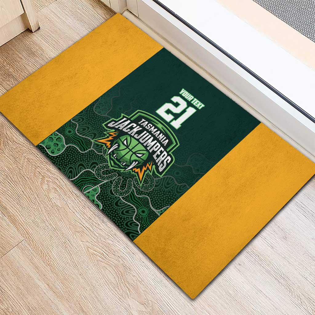 Basketball Custom Tasmania Rubber Doormat Simple Australian Dot Art - Aussie Hoodie