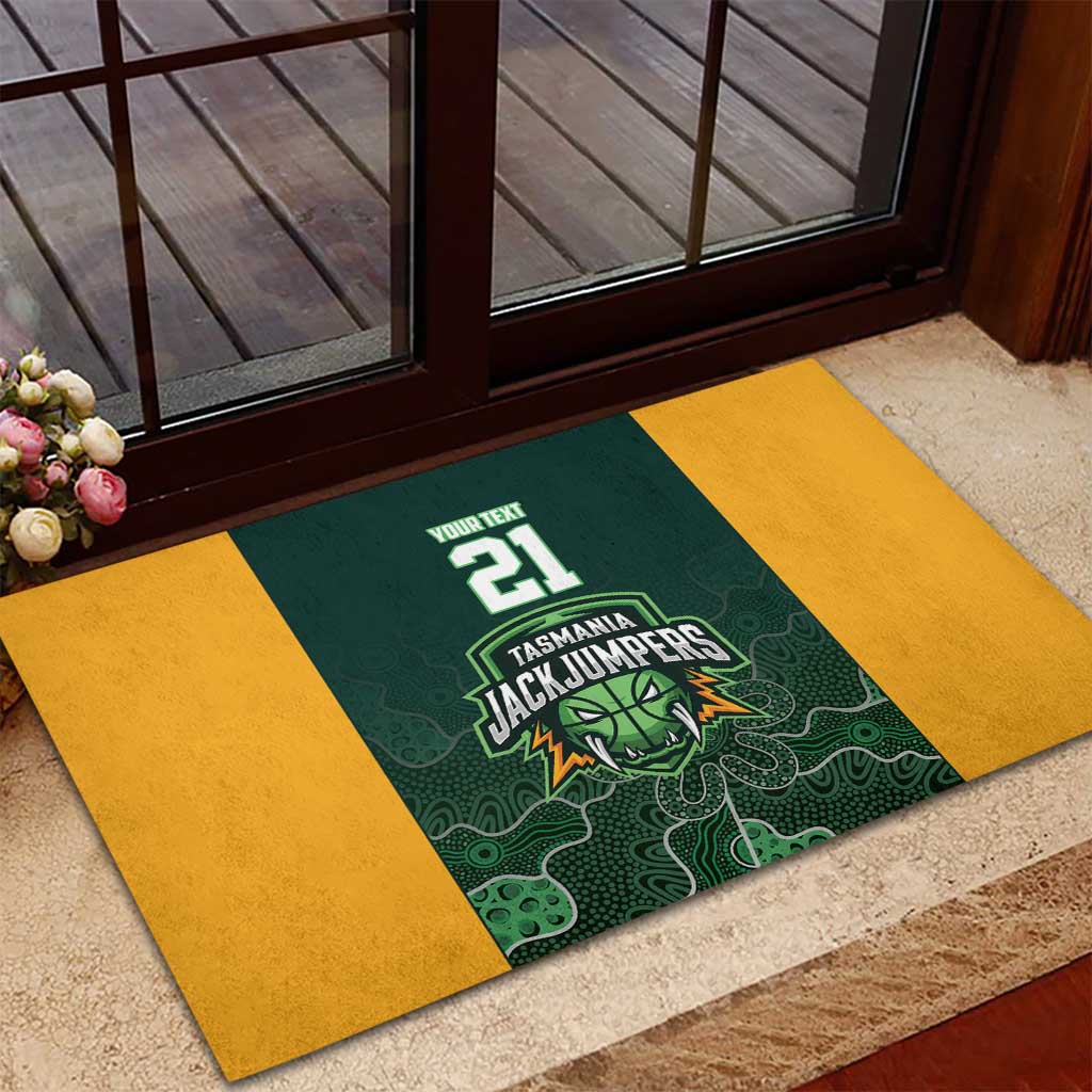Basketball Custom Tasmania Rubber Doormat Simple Australian Dot Art - Aussie Hoodie