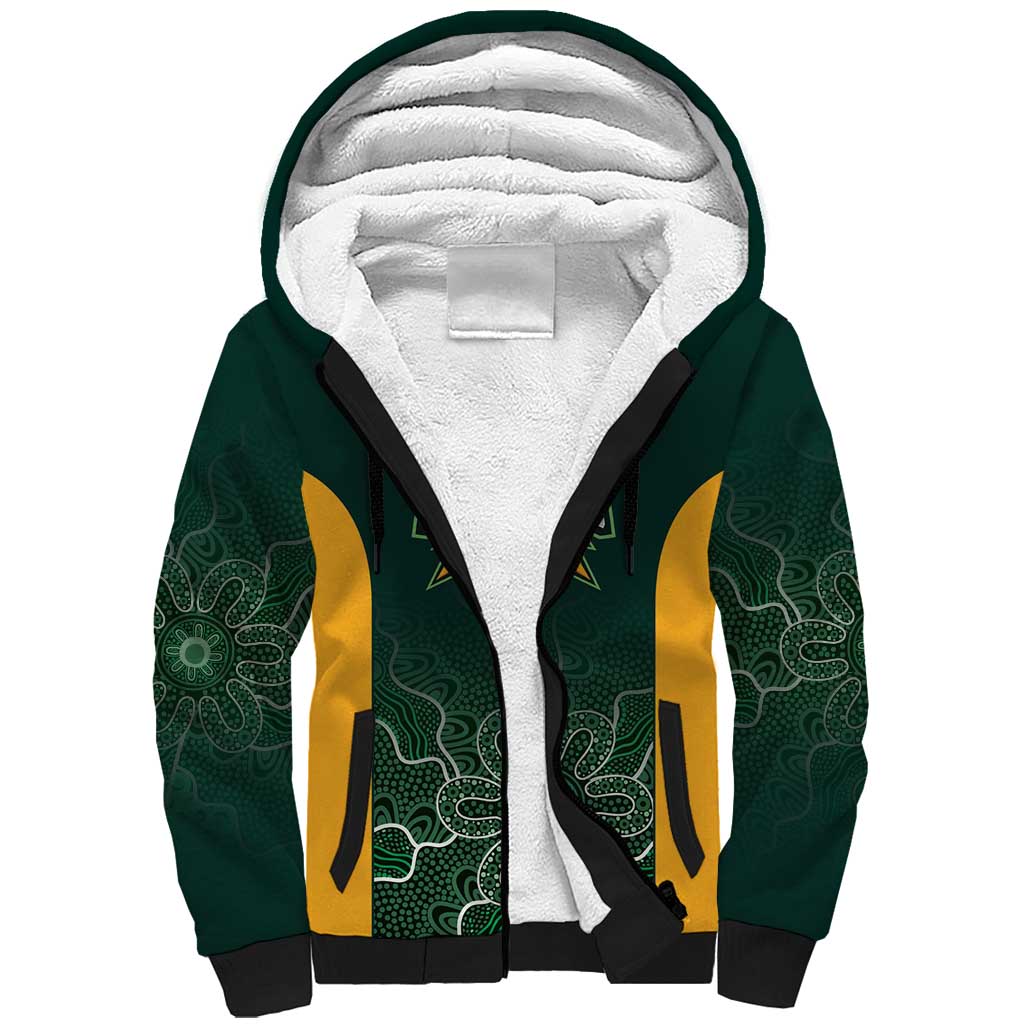 Basketball Custom Tasmania Sherpa Hoodie Simple Australian Dot Art - Aussie Hoodie