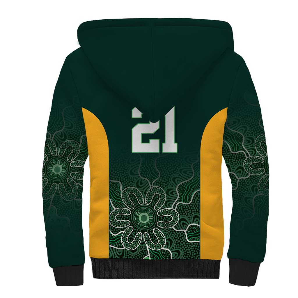 Basketball Custom Tasmania Sherpa Hoodie Simple Australian Dot Art - Aussie Hoodie