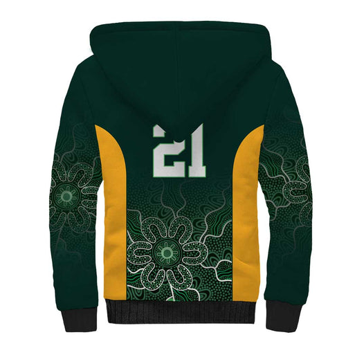 Basketball Custom Tasmania Sherpa Hoodie Simple Australian Dot Art - Aussie Hoodie