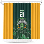 Basketball Custom Tasmania Shower Curtain Simple Australian Dot Art - Aussie Hoodie