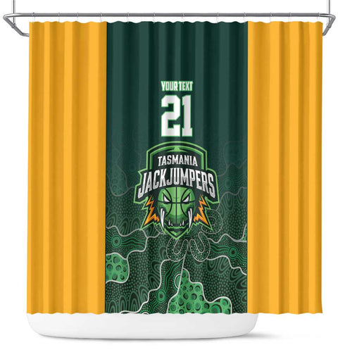 Basketball Custom Tasmania Shower Curtain Simple Australian Dot Art - Aussie Hoodie