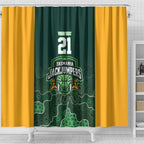 Basketball Custom Tasmania Shower Curtain Simple Australian Dot Art - Aussie Hoodie