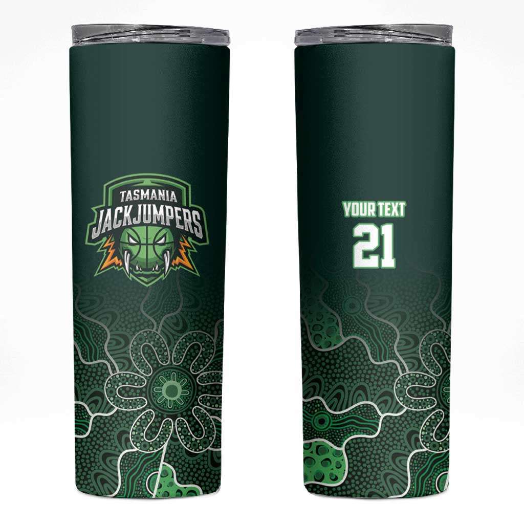 Basketball Custom Tasmania Skinny Tumbler Simple Australian Dot Art - Aussie Hoodie