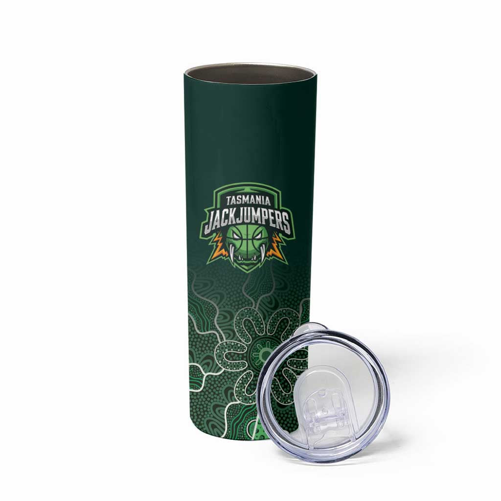 Basketball Custom Tasmania Skinny Tumbler Simple Australian Dot Art - Aussie Hoodie
