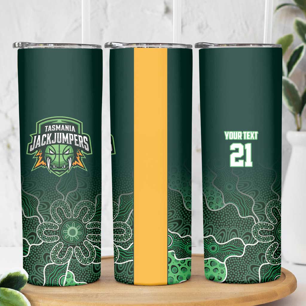 Basketball Custom Tasmania Skinny Tumbler Simple Australian Dot Art - Aussie Hoodie