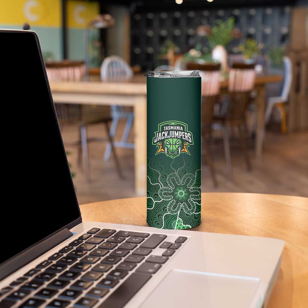 Basketball Custom Tasmania Skinny Tumbler Simple Australian Dot Art - Aussie Hoodie