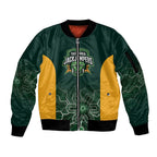 Basketball Custom Tasmania Sleeve Zip Bomber Jacket Simple Australian Dot Art - Aussie Hoodie