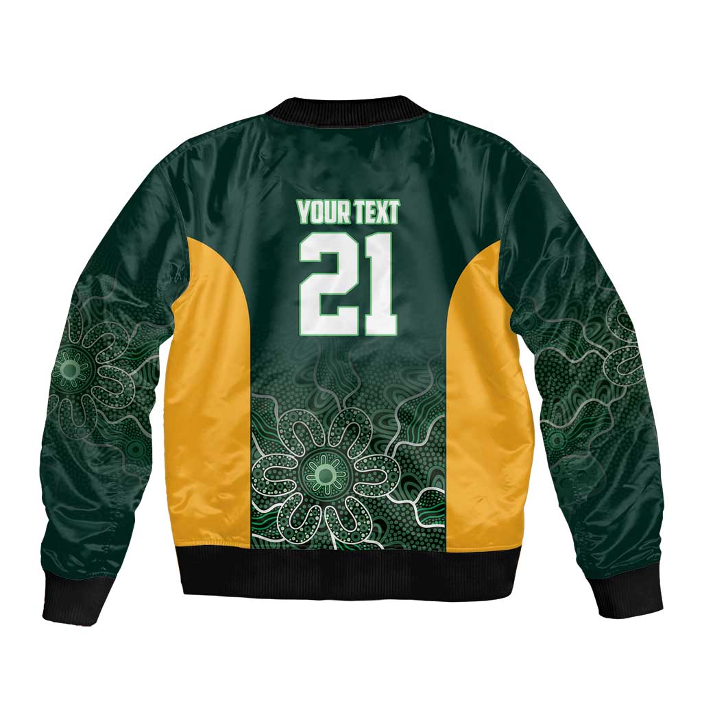 Basketball Custom Tasmania Sleeve Zip Bomber Jacket Simple Australian Dot Art - Aussie Hoodie
