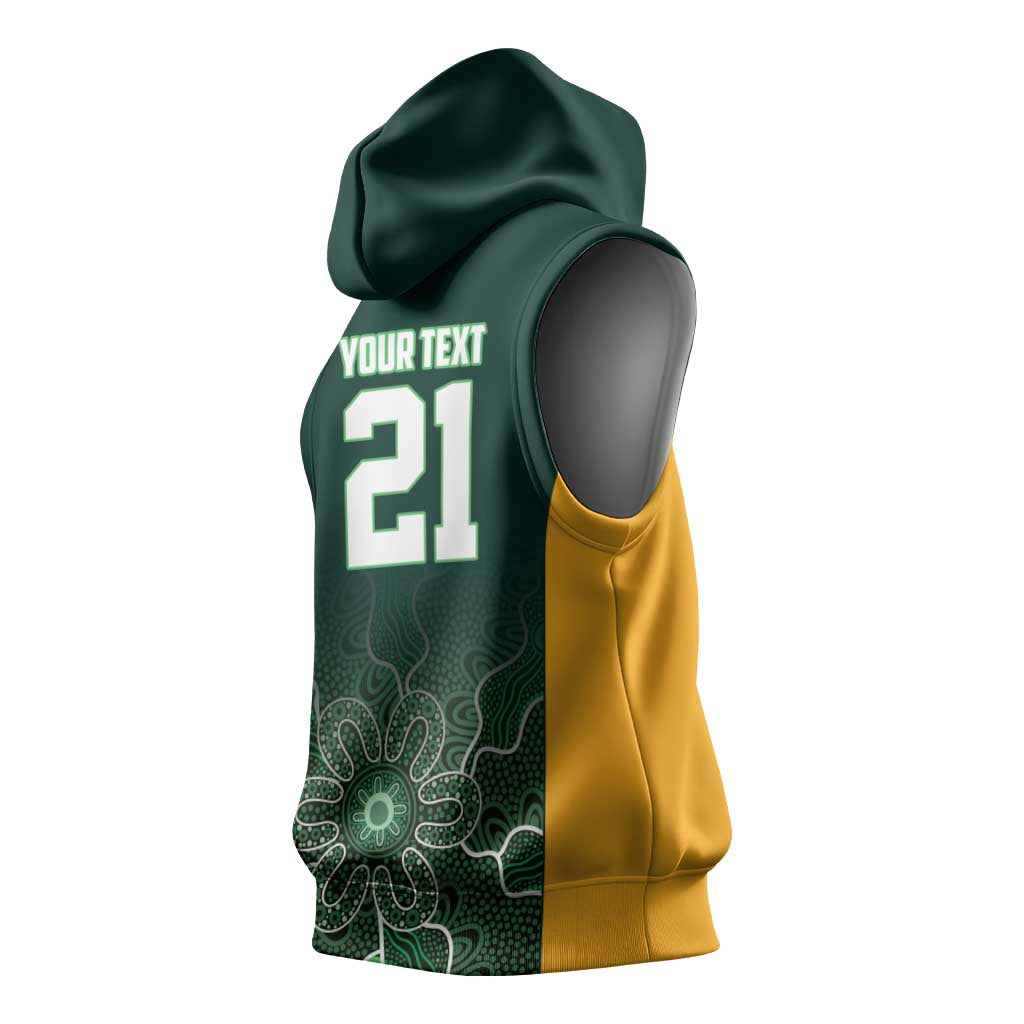Basketball Custom Tasmania Sleeveless Hoodie Simple Australian Dot Art - Aussie Hoodie