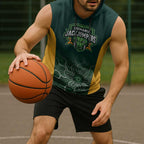 Basketball Custom Tasmania Sleeveless Hoodie Simple Australian Dot Art - Aussie Hoodie