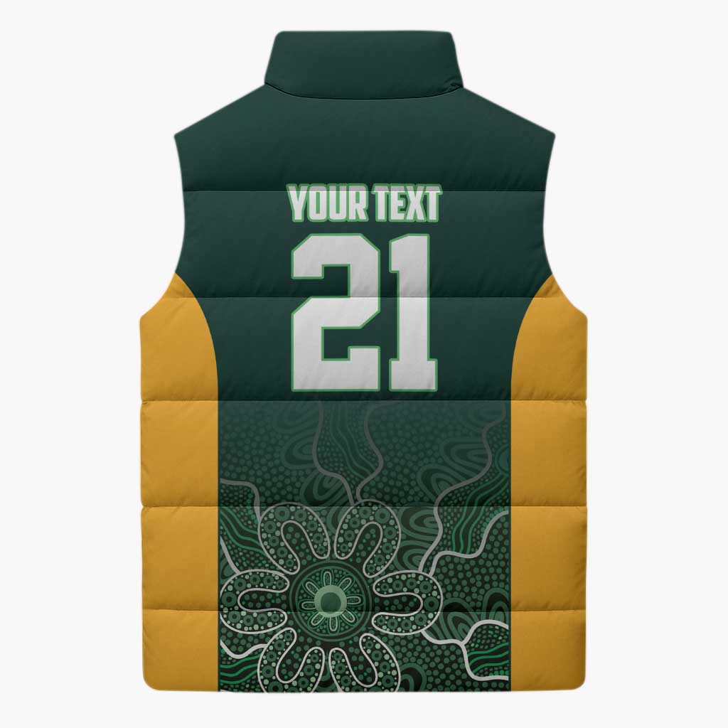 Basketball Custom Tasmania Sleeveless Puffer Jacket Simple Australian Dot Art - Aussie Hoodie