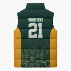 Basketball Custom Tasmania Sleeveless Puffer Jacket Simple Australian Dot Art - Aussie Hoodie