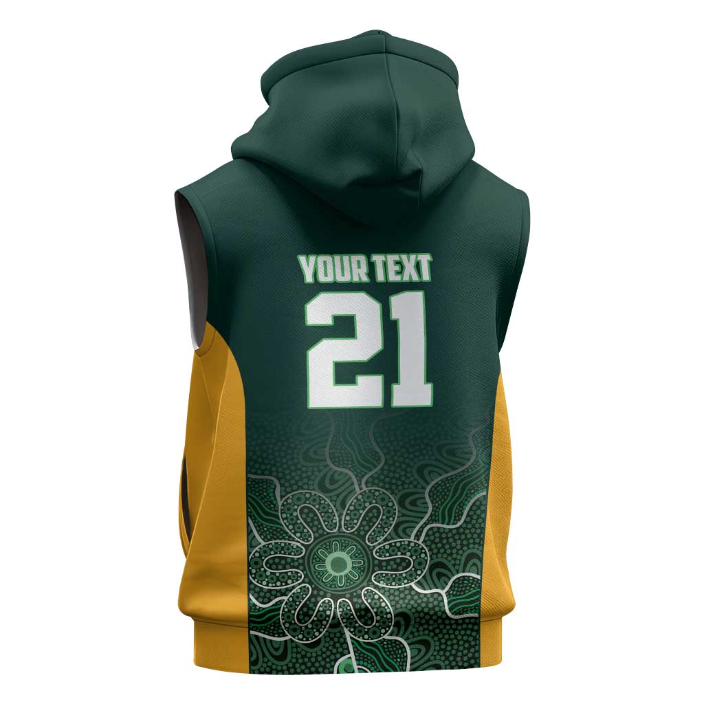 Basketball Custom Tasmania Sleeveless Zip Hoodie Simple Australian Dot Art LT9
