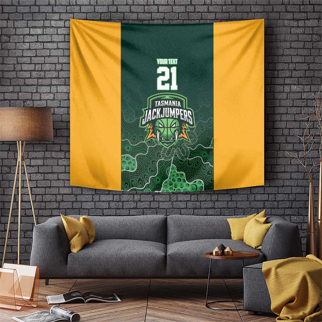 Basketball Custom Tasmania Tapestry Simple Australian Dot Art - Aussie Hoodie