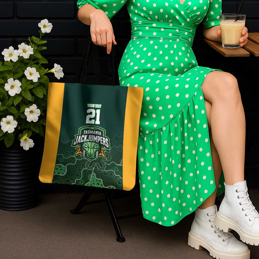 Basketball Custom Tasmania Tote Bag Simple Australian Dot Art - Aussie Hoodie