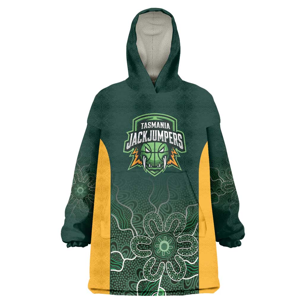 Basketball Custom Tasmania Wearable Blanket Hoodie Simple Australian Dot Art - Aussie Hoodie