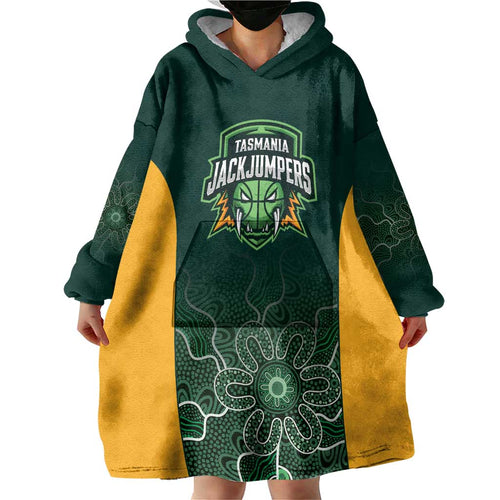Basketball Custom Tasmania Wearable Blanket Hoodie Simple Australian Dot Art - Aussie Hoodie