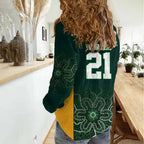 Basketball Custom Tasmania Women Casual Shirt Simple Australian Dot Art - Aussie Hoodie