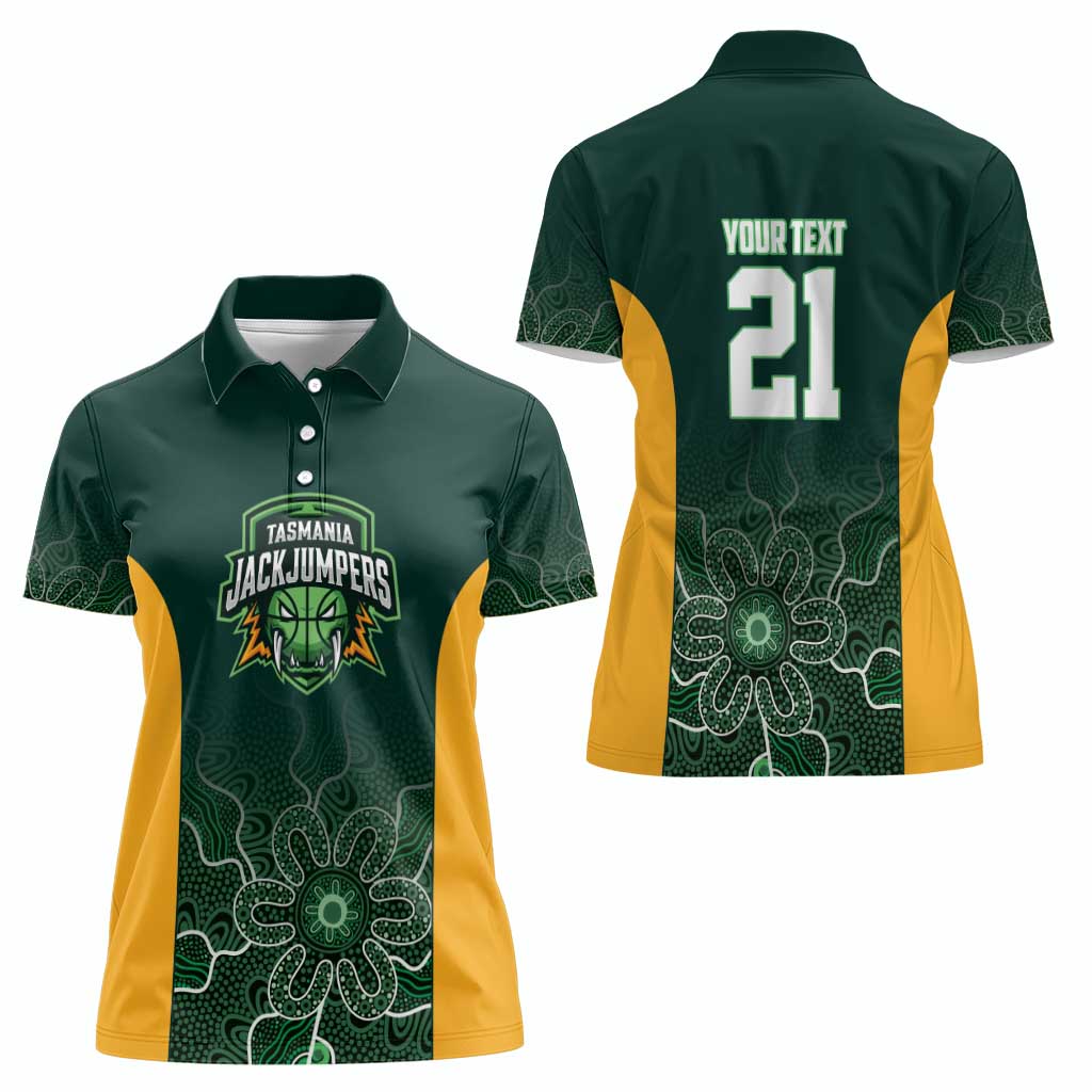Basketball Custom Tasmania Women Polo Shirt Simple Australian Dot Art - Aussie Hoodie