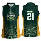 Basketball Custom Tasmania Women Sleeveless Polo Shirt Simple Australian Dot Art - Aussie Hoodie