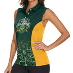 Basketball Custom Tasmania Women Sleeveless Polo Shirt Simple Australian Dot Art - Aussie Hoodie