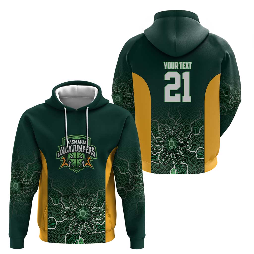 Basketball Custom Tasmania Zip Hoodie Simple Australian Dot Art - Aussie Hoodie