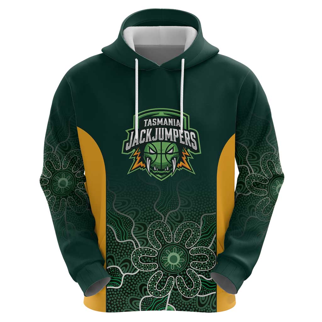 Basketball Custom Tasmania Zip Hoodie Simple Australian Dot Art - Aussie Hoodie