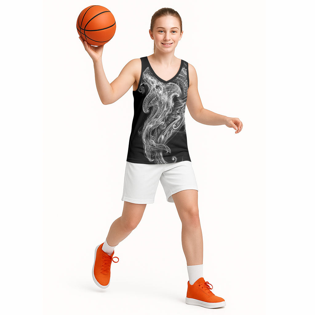 Pango Maori Tribal Hammershark Ghost Spirit Basketball Jersey