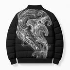 Pango Maori Tribal Hammershark Ghost Spirit Bomber Puffer Jacket