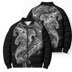 Pango Maori Tribal Hammershark Ghost Spirit Bomber Puffer Jacket