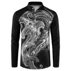 Pango Maori Tribal Hammershark Ghost Spirit Button Sweatshirt