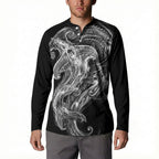 Pango Maori Tribal Hammershark Ghost Spirit Button Sweatshirt