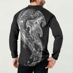 Pango Maori Tribal Hammershark Ghost Spirit Button Sweatshirt