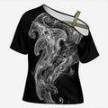 Pango Maori Tribal Hammershark Ghost Spirit Cross Shoulder Shirt