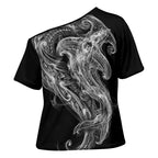 Pango Maori Tribal Hammershark Ghost Spirit Cross Shoulder Shirt