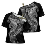Pango Maori Tribal Hammershark Ghost Spirit Cross Shoulder Shirt