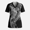 Pango Maori Tribal Hammershark Ghost Spirit Scrub Top