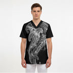 Pango Maori Tribal Hammershark Ghost Spirit Scrub Top