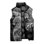 Pango Maori Tribal Hammershark Ghost Spirit Sleeveless Puffer Jacket