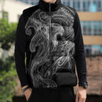 Pango Maori Tribal Hammershark Ghost Spirit Sleeveless Puffer Jacket