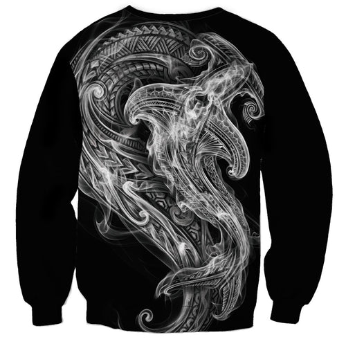 Pango Maori Tribal Hammershark Ghost Spirit Sweatshirt